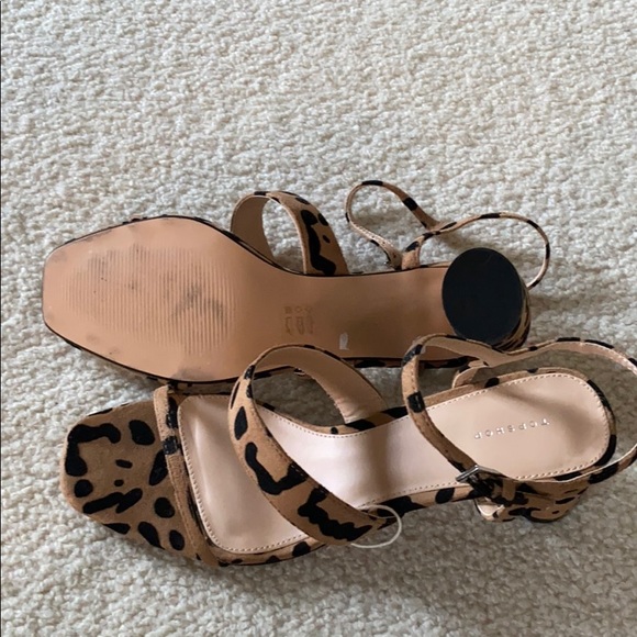 Classic leopard animal print stacked heel Sandal - never been worn - Picture 8 of 9